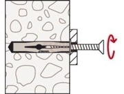Универсальный дюбель fischer FU монтаж 2 1001krep